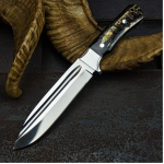 15-Inch Handmade 80CrV2 Bowie Hunting Knife