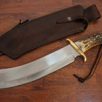 17-Inch Custom Handmade Carbon Steel Hunting Bowie Knife
