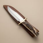 Custom Handmade Carbon Steel Hunting Bowie Knife