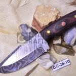Handmade Damascus Steel Camping Knife: 10" Firestorm Twist with Micarta Handle