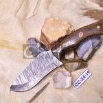 10-Inch Handmade Damascus Jungle Knife with Jute Micarta