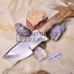 Handmade Damascus Tracker Knife: 11" Raindrop Pattern with Book-Matched Rosewood Handle