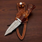 11-Inch Hand-Forged Damascus Hunting Knife