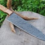 12-Inch Hand-Forged Damascus Chef Knife with Olive Wood Handle