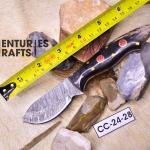 Hunting Ready: 6.5-Inch Damascus Steel skinning Knife