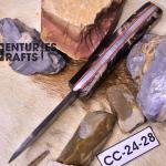 Hunting Ready: 6.5-Inch Damascus Steel skinning Knife