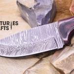 Rugged Precision: 8-Inch Damascus Steel Jungle Blade